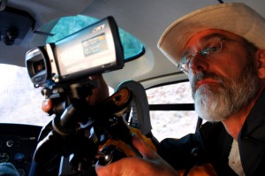 Philip McMaster using Sony 3D Handycam in Helicopter over Grand Canyon